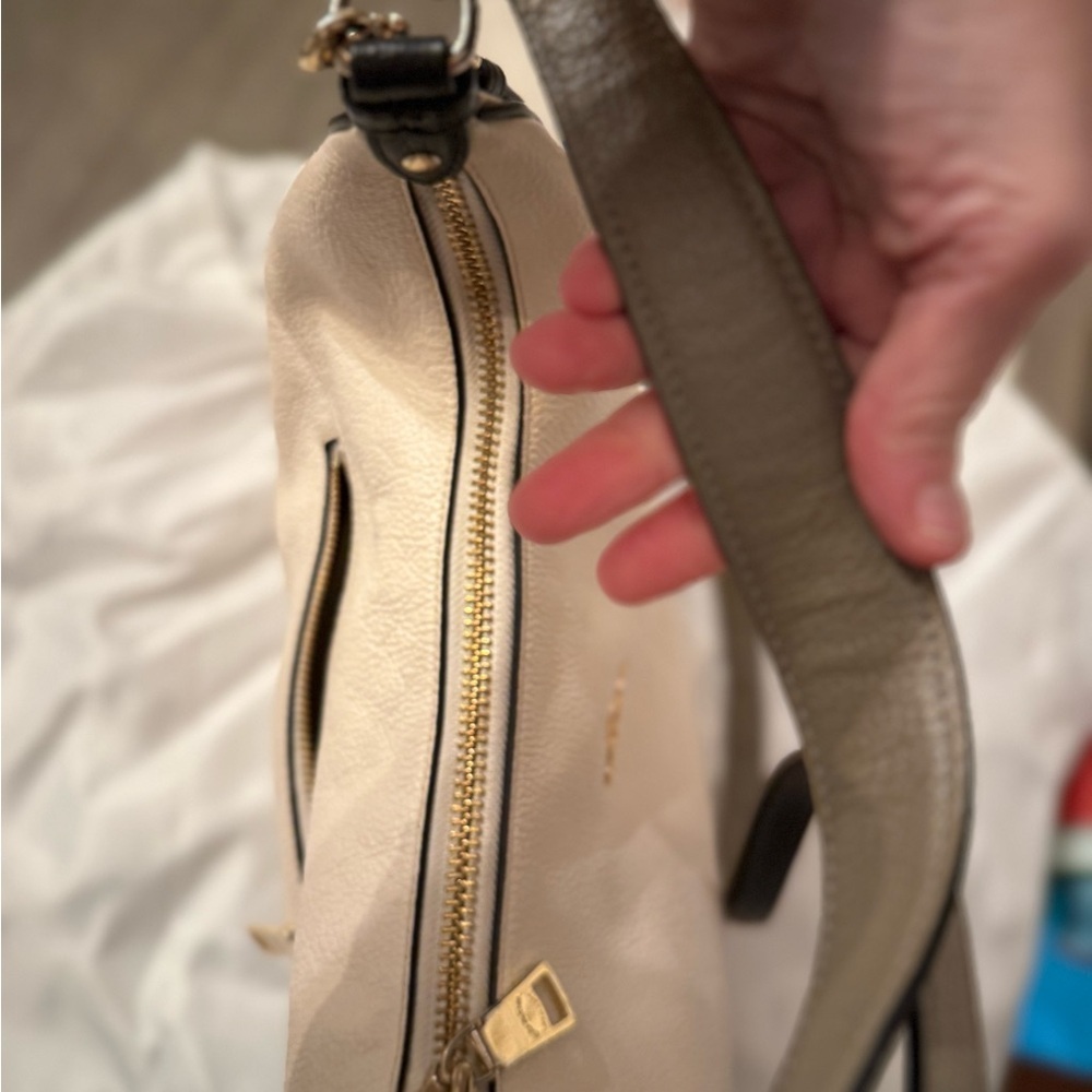 Coach Cream Leather Shoulder Bag- Multi-color Accents - Picture 7 of 13